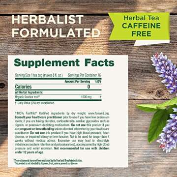 Traditional Medicinals Tea, Organic Licorice Root, Soothes the Digestive Tract & Promotes Respiratory Health, 96 Tea Bags (6 Pack)