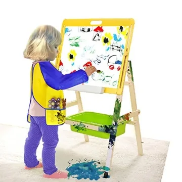 KUUQA Waterproof Kids Play Apron for Painting and Feeding