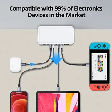 Slitinto 8-Port USB Charging Station with LCD Display