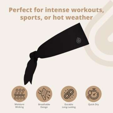 Gymwrap 2.0 by Gymwrap - Sweat-Wicking Workout Headband for Women & Men - Adjustable Headband for Sports, Running & Outdoors
