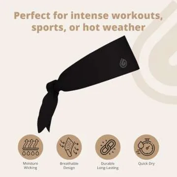 Gymwrap 2.0 by Gymwrap - Sweat-Wicking Workout Headband for Women & Men - Adjustable Headband for Sports, Running & Outdoors