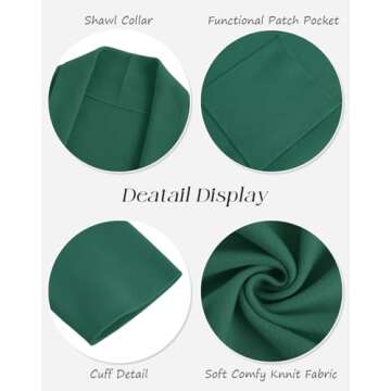 Womens Long Sleeve Maxi Cardigan Open Front Oversized Knitted Sweater Coat Casual Lapel Warm Overcoat with Pockets