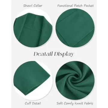 Womens Long Sleeve Maxi Cardigan Open Front Oversized Knitted Sweater Coat Casual Lapel Warm Overcoat with Pockets