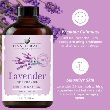 100% Pure Lavender Essential Oil for Diffuser & Aromatherapy