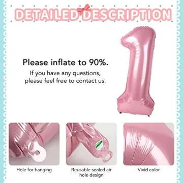 Dripykiaa 6 Pcs Donut Balloon Bouquet 40” Pink One Year Old Balloon Set for First Birthday Donuts Foil Helium Balloons Sweet One Donut Birthday Party Decorations Party Supplies Backdrops for Girls