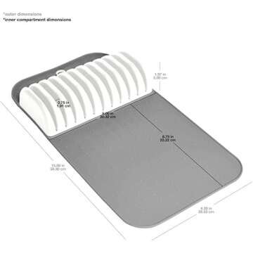 Madesmart Antimicrobial Large Knife Mat - Safe Kitchen Organization