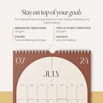 Karto Wall Calendar 2024-2025 - Vertical 11x17 inch Runs Until December 2025 - Boost Your Productivi...