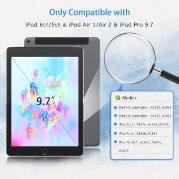MOBDIK 2 Pack Paperfeel Screen Protector Compatible with iPad 6th/5th Generation 9.7 inch, Crafted f...
