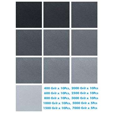 Anezus 90-Piece Sandpaper Assortment for All Projects