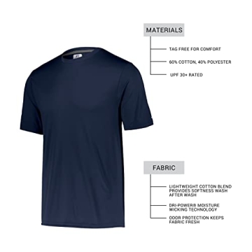 Men's Navy Performance T-Shirt in 4X by Russell Athletic
