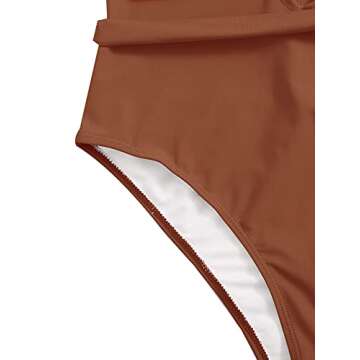 Stylish SweatyRocks Women's Criss Cross One Piece Swimwear