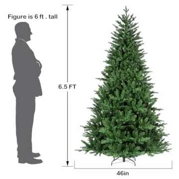 Hykolity 6.5 ft Prelit Christmas Tree with LED Lights