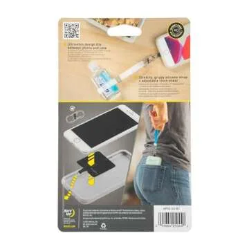 Nite IZE Hitch Phone Anchor & Stretch Strap - Phone Anchor & Adjustable Strap for Drop Protection & Convenience - Cell Phone Lanyard - Blue