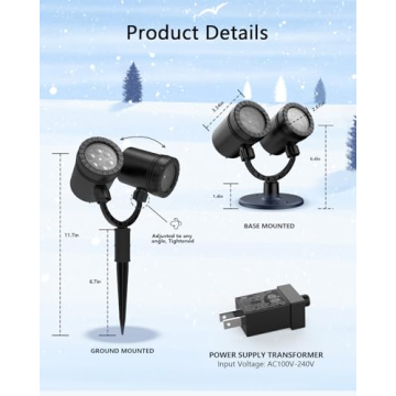 Christmas Snowflake Projector Lights Outdoor for 2024