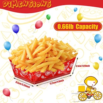 Junkin Cowboy Party Supplies - 30 Pcs Red Bandana Trays