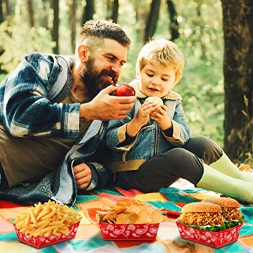 Junkin Cowboy Party Supplies - 30 Pcs Red Bandana Trays