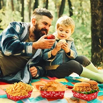 Junkin Cowboy Party Supplies - 30 Pcs Red Bandana Trays
