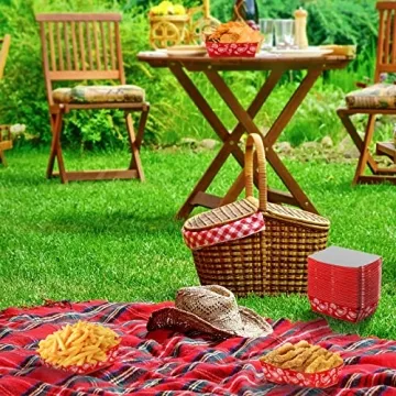 Junkin Cowboy Party Supplies - 30 Pcs Red Bandana Trays