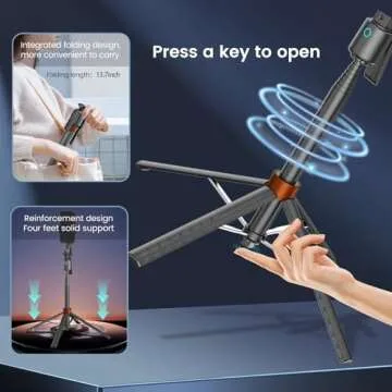 Face Tracking Tripod: 70" for Video & Streaming