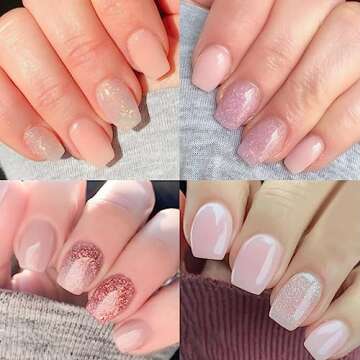 UNA GELLA 504PCS Extra Short Gel Nail Tips Coffin Shape - Pre Etched Glue On Fake Nails No C Curve For Women Acrylic Press On Nail Extension Full Cover At Home