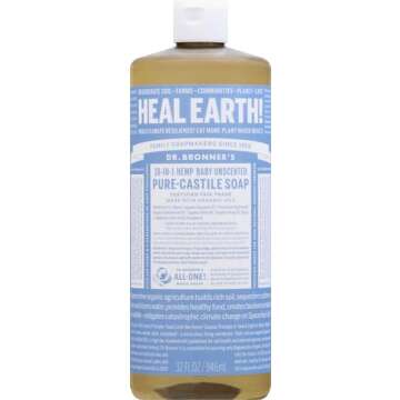 Dr. Bronner's - Pure-Castile Liquid Soap (Baby Unscented, 32 Ounce) - Made with Organic Oils, 18-in-...