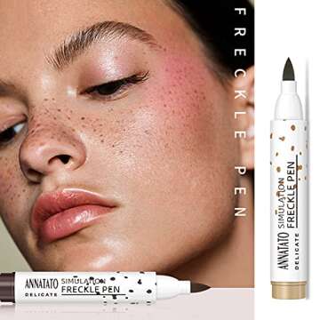 ANNATATO Freckle Pen - 2 Colors Natural Long Lasting Waterproof Neutral Lightweight Freckle Makeup Tool (Dark Brown+Light Brown)