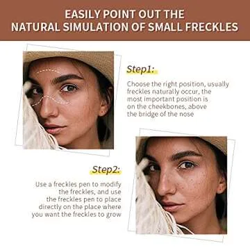 ANNATATO Freckle Pen - 2 Colors Natural Long Lasting Waterproof Neutral Lightweight Freckle Makeup Tool (Dark Brown+Light Brown)