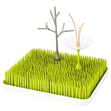 Boon Lawn Countertop Baby Bottle Drying Rack Bundle - Includes Lawn w/ Antimicrobial Tray, Twig, and...