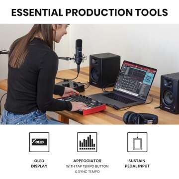 Akai MPK Mini Play MK3 | Compact MIDI Keyboard with Sounds