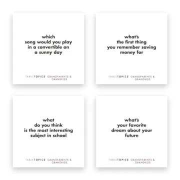TableTopics Grandparents & Grandkids - 135 Fun Conversation Cards to Connect with Your Family, Create New Lasting Memories, Explore New Topics