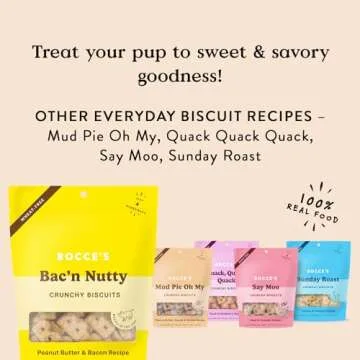 Bocce's Bakery Bac'N Nutty Dog Treats - Wheat-Free Biscuits