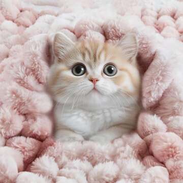 Hyde Lane Soft Faux Rabbit Fur Throw Blanket, Cute Plush Fuzzy Blanket for Sofa Couch, Cozy Thick Fluffy Throw for Women, Valentines Day Gifts for Her, Pink Flamingo, 60"x80"