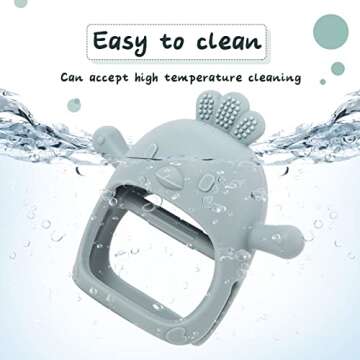 Baby Teething Toys, Teething Toys, Teethers for Babies 3-6 Months, Baby Chew Toys, BPA Free Teether Mitten with Soft Texture for Sensory Exploration and Itching Teething Relief