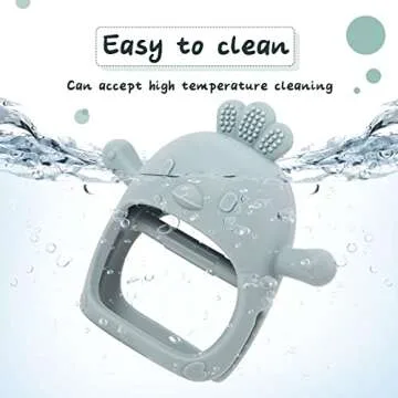 Baby Teething Toys, Teething Toys, Teethers for Babies 3-6 Months, Baby Chew Toys, BPA Free Teether Mitten with Soft Texture for Sensory Exploration and Itching Teething Relief