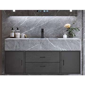 Kwa Heri 30 Pack Self-Stick Cabinet Handles Black