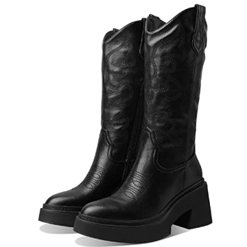 Stylish Mid Calf Cowgirl Boots for Women - Versatile and Chic