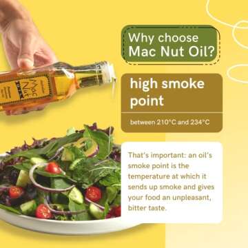 Pure Macadamia Nut Cooking Oil - Vegan & Gluten Free