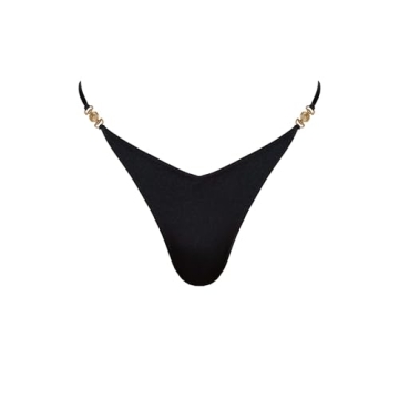VOLAFA Women’s Sexy Triangle Bikini Set in Black