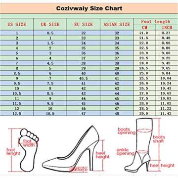 Cozivwaiy Women Platform Knee High Boots Black Square Toe Chunky Long Boots for Party High Heel Stretchy Boots Patent Black Size 42 Asian