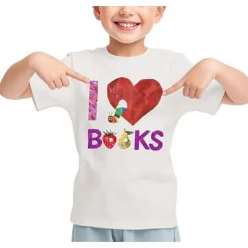 Book Shirts for Boys Girls Kids Toddler Reading T Shirts Short Sleeve Cute Children's Books Tee Funny Cartoon Image Tops White-b