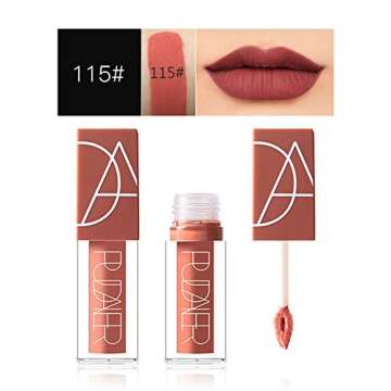 5 Colors Matte Lipstick Set, Long Lasting Velvet Lips Tint Liquid Lipstick Waterproof Lipstick Makeup 5pcs/kit
