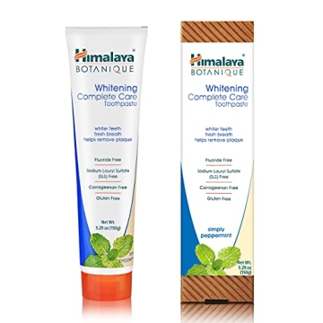 Himalaya Botanique Complete Care Whitening Toothpaste - Simply Peppermint for Better Oral Health