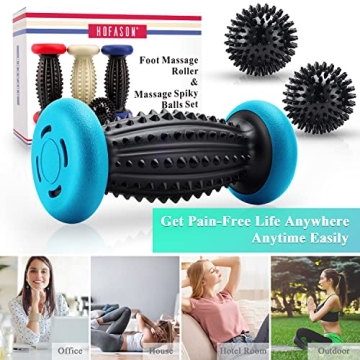 HOFASON Foot Roller and Ball Set for Pain Relief