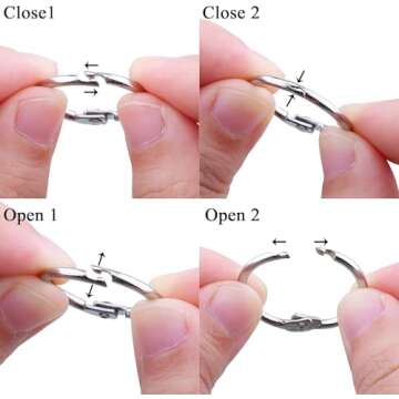 HAUTOCO 100 Pcs Loose Leaf Binder Rings, 0.75 Inch Nickel Plated Metal Binder Rings, Office Book Rings Keychain Key Rings for School Home Index Cards