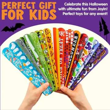 72PCS Halloween Slap Bracelets for Costumes & Parties
