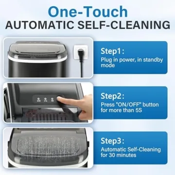 HealSmart Ice Maker - 9 Cubes in 6 Mins, Self-Cleaning