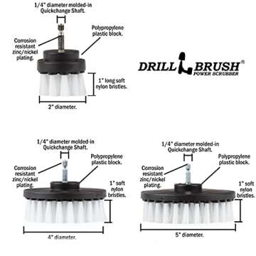 Drill Brush Attachment Set for Heavy Duty Cleaning