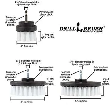 Drill Brush Attachment Set for Heavy Duty Cleaning