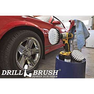 Drill Brush Attachment Set for Heavy Duty Cleaning
