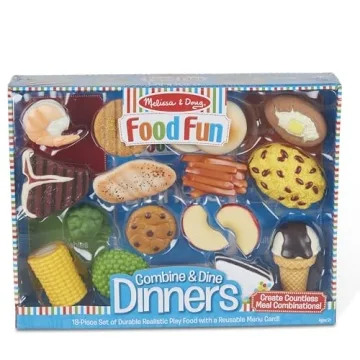 Melissa & Doug Fun Food Combine & Dine Durable Play Food Set